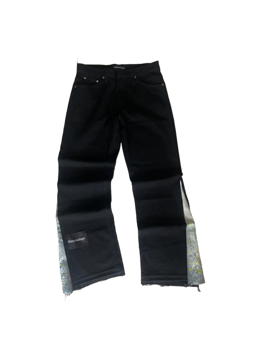 Splatter Flared Denim